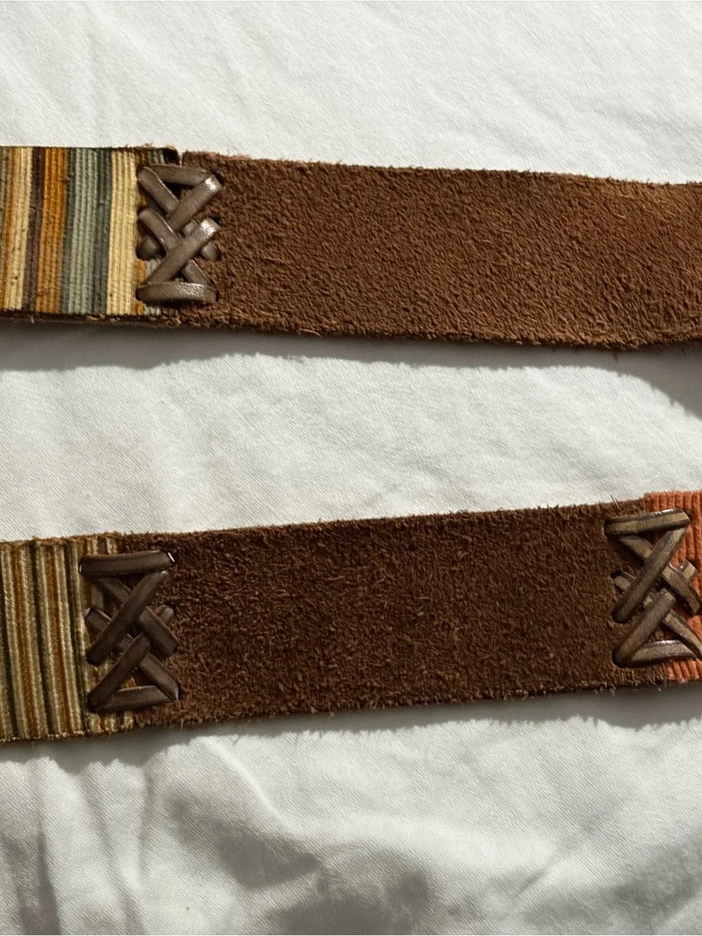 Lucky brand Corduroy and Suede Belt Set